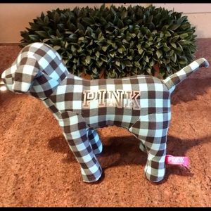 VS PINK RARE Giant Green Blue Plaid Dog